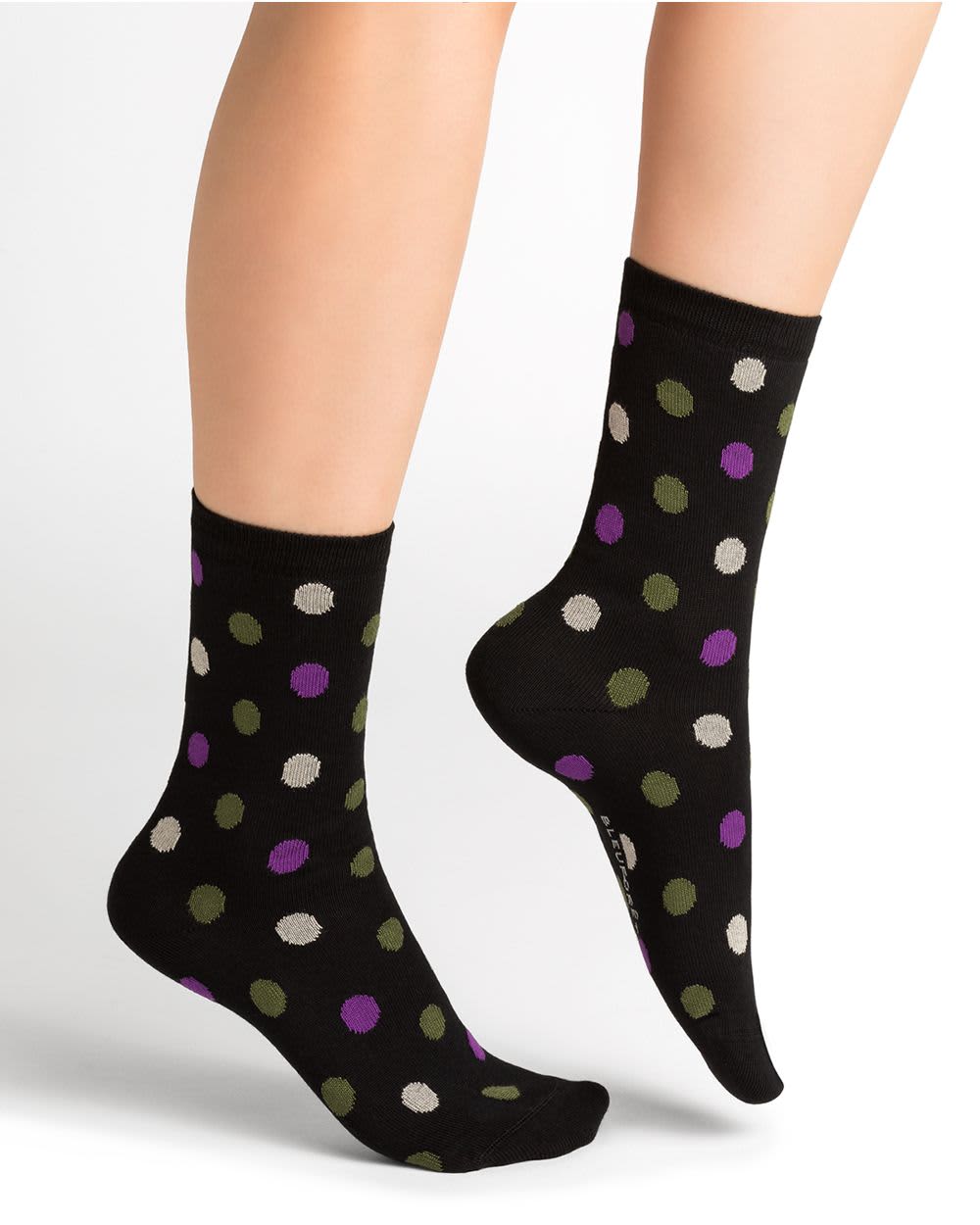 Chaussettes cachemire micromodal motif pois - Image 3