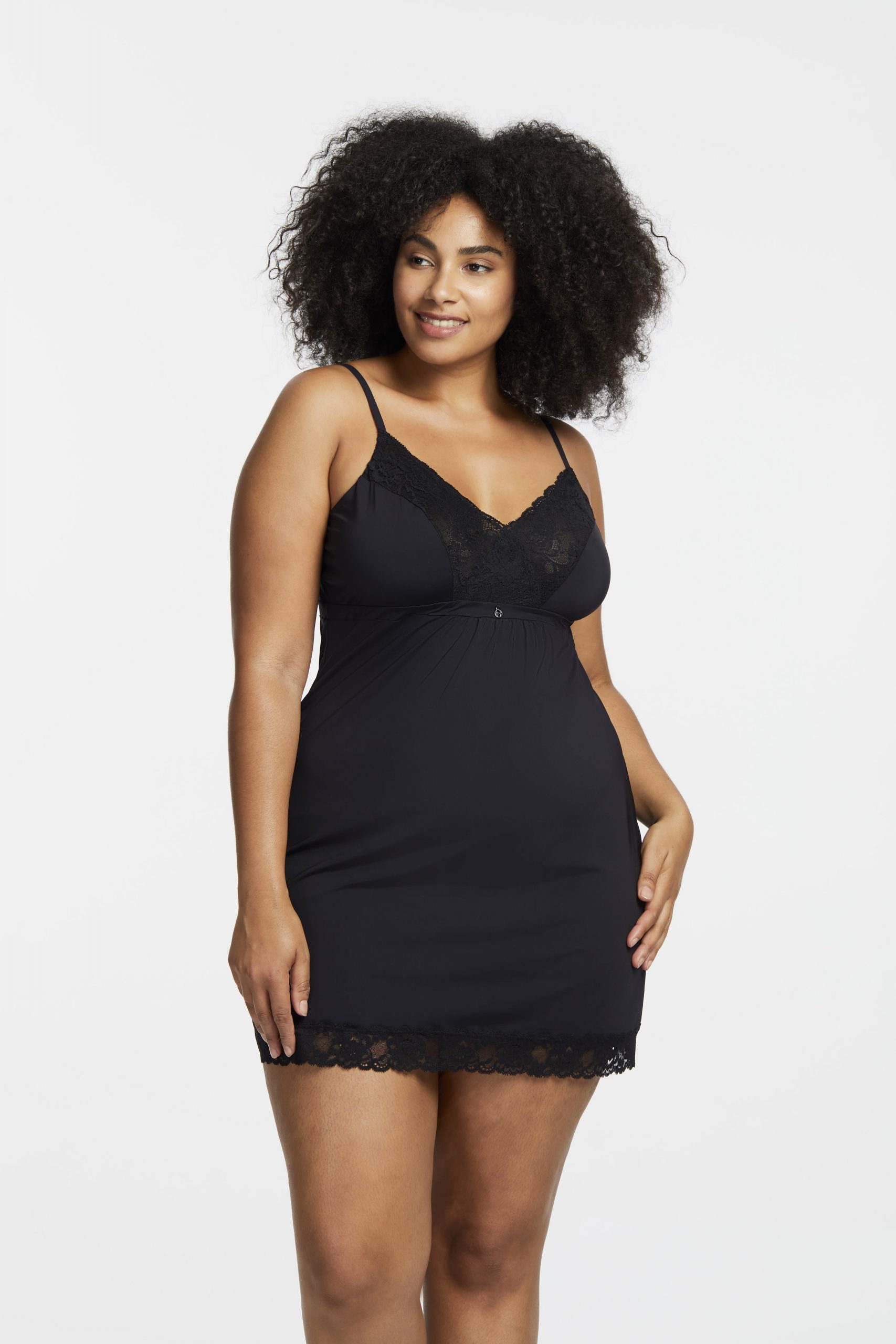 Montelle Chemise de nuit avec soutien Noir – Image 2