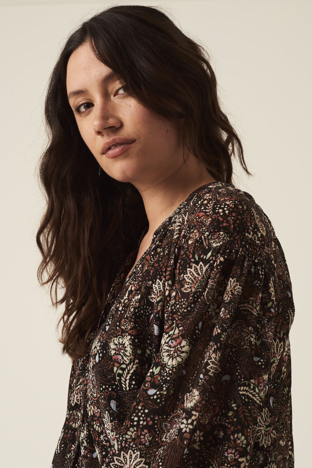 Garcia Chemisier Noir avec imprimé Allover